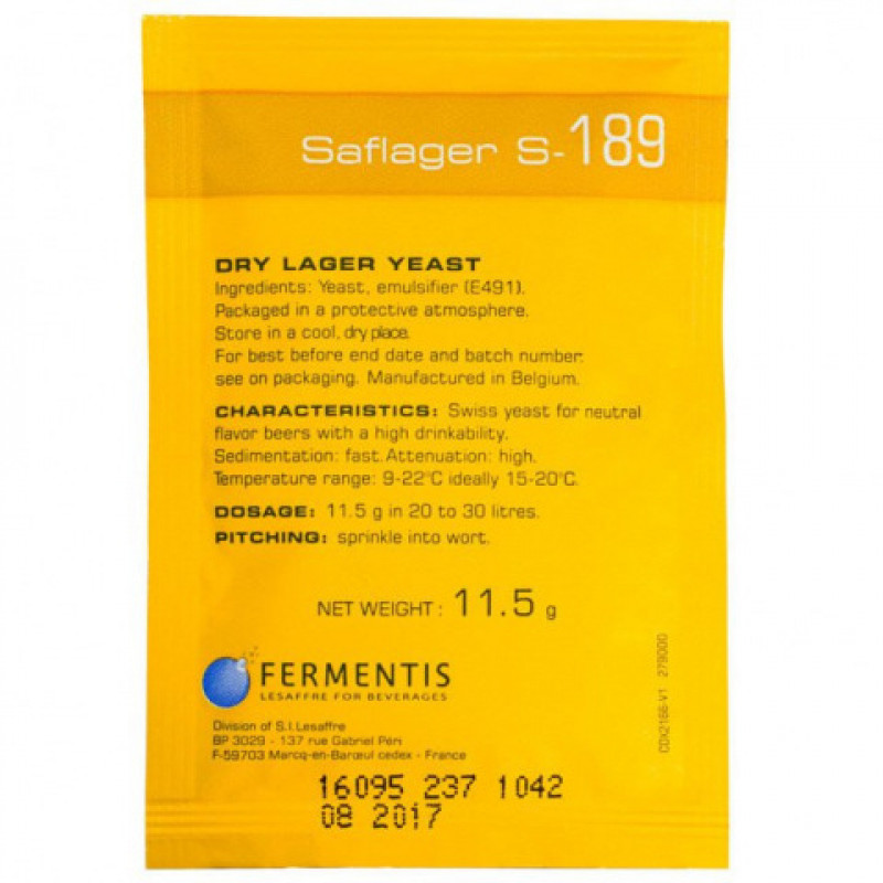 Дрожжи Fermentis SaLager S-189 11.5г